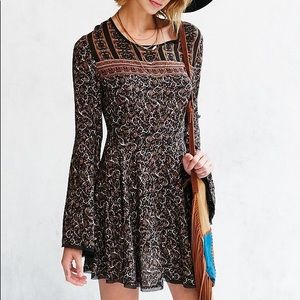 Ecote Black Bell Sleeve Dress